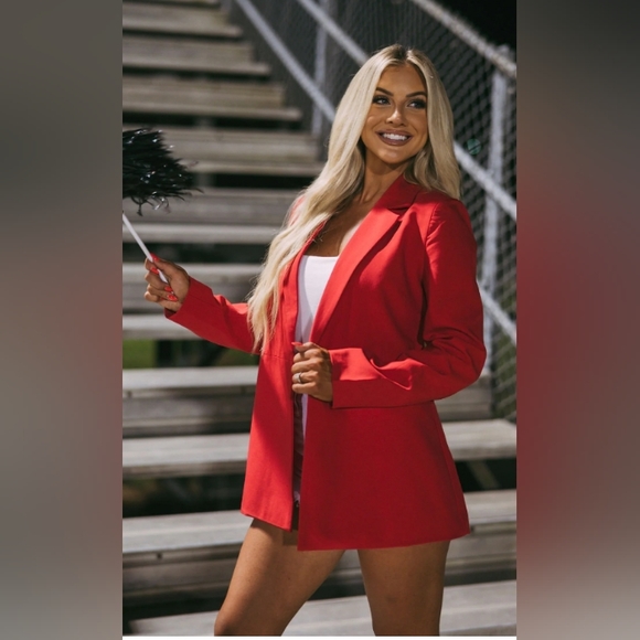 Forever 21 Jackets & Blazers - Women's Forever 21 red oversized blazer